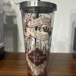 Spoontiques Harry Potter Solemnly Swear Glitter Tumbler with Straw